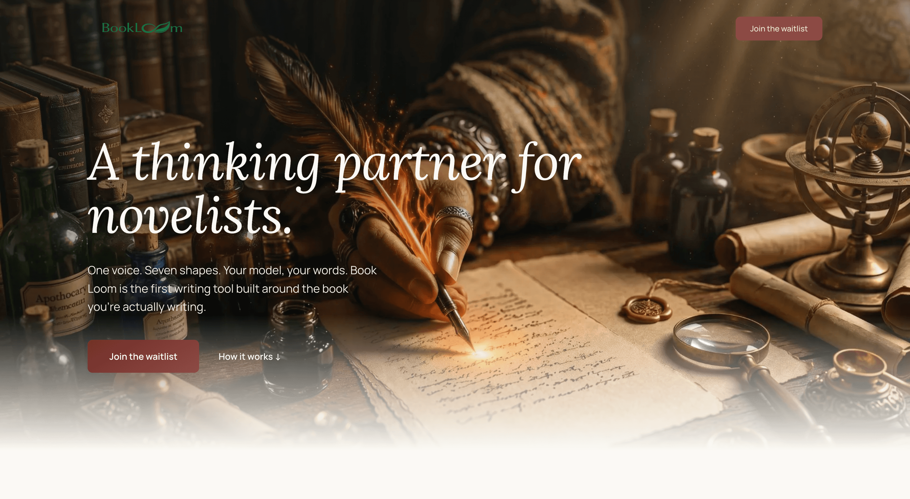 Bkloom — Early product site for the Bookloom launch.